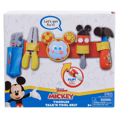Just Play Disney Mickey – Cinturón de Herramientas Parlante “Toodles” y Accesorios de Juego para Disfrazarse y Juego de Imitación, Juguetes para Niños de 3 Años en Adelante