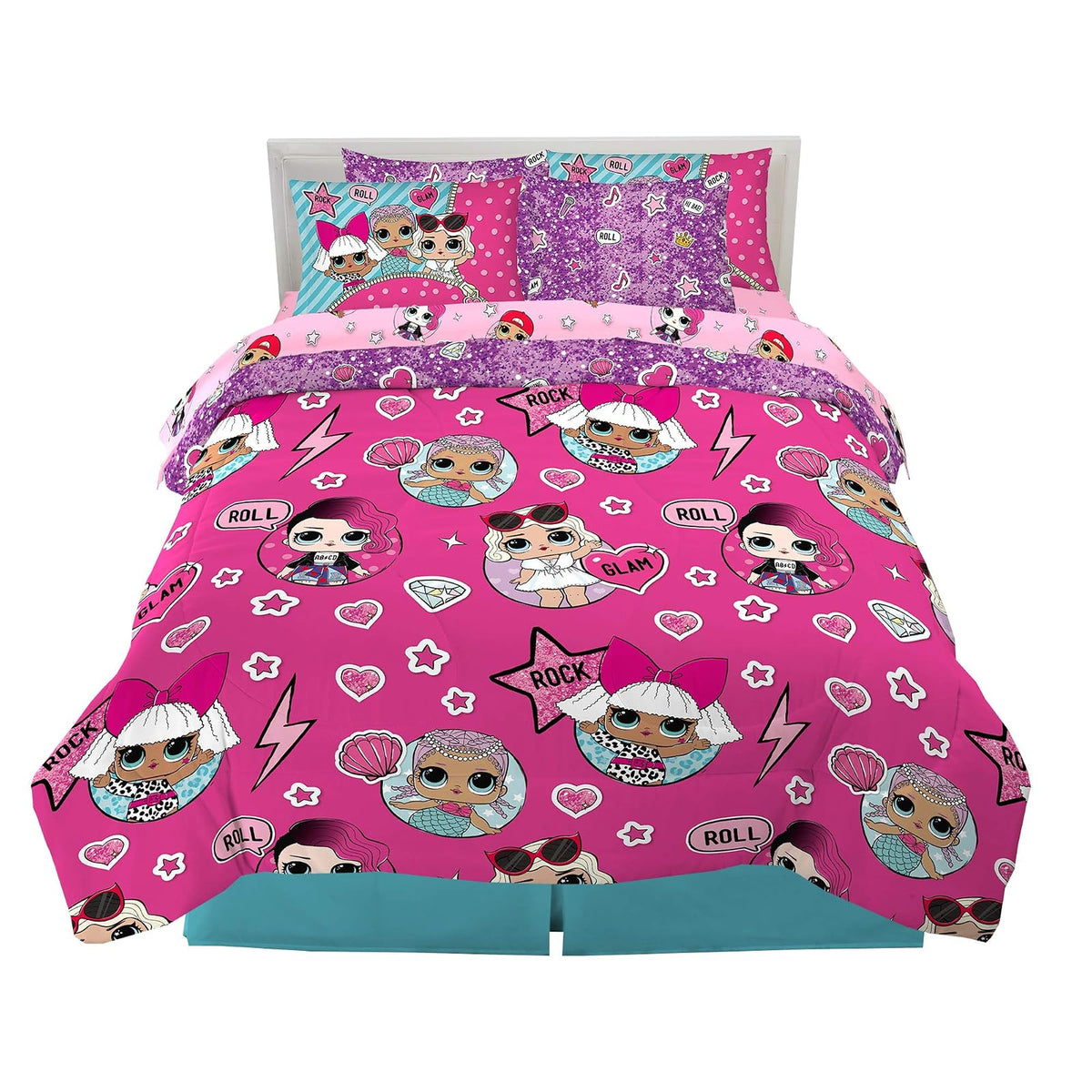 Franco Pokémon Juego de Ropa de Cama, 7 Piezas, Tamaño Matrimonial - 7 Piece Full Size - Lol Surprise