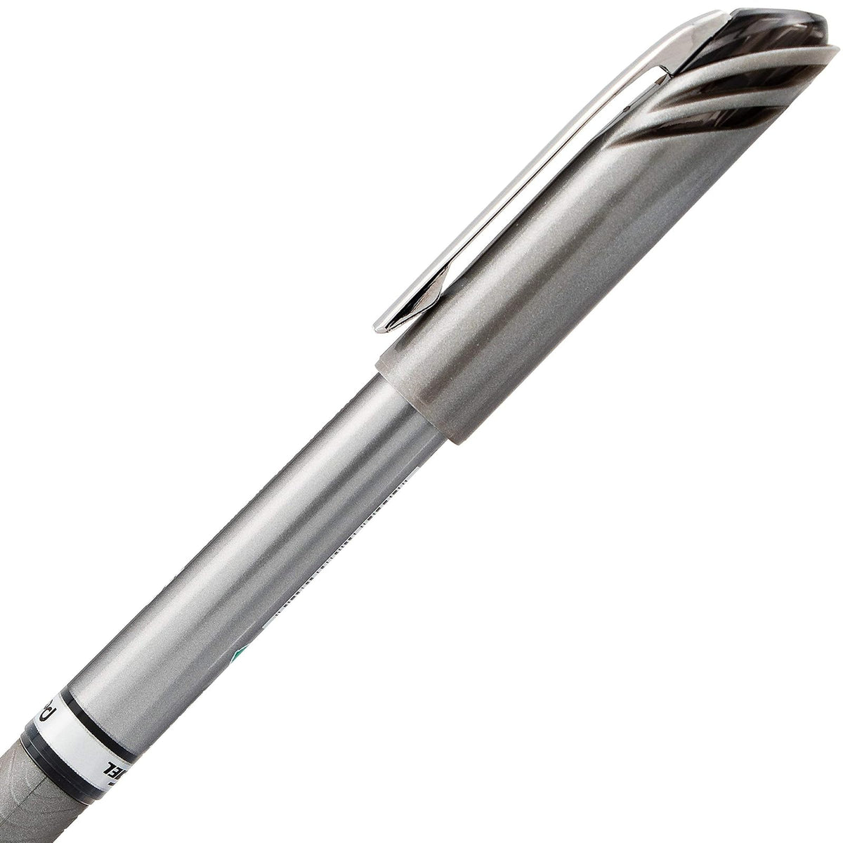 Pentel EnerGel NV - Bolígrafo de gel líquido, punta de metal 0.7 mm con tapa, tinta negra, caja de 12 (BL27-B)