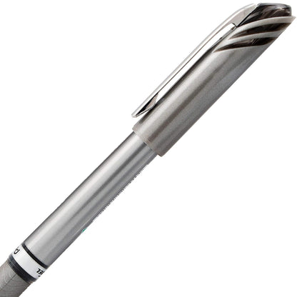 Pentel EnerGel NV - Bolígrafo de gel líquido, punta de metal 0.7 mm con tapa, tinta negra, caja de 12 (BL27-B)