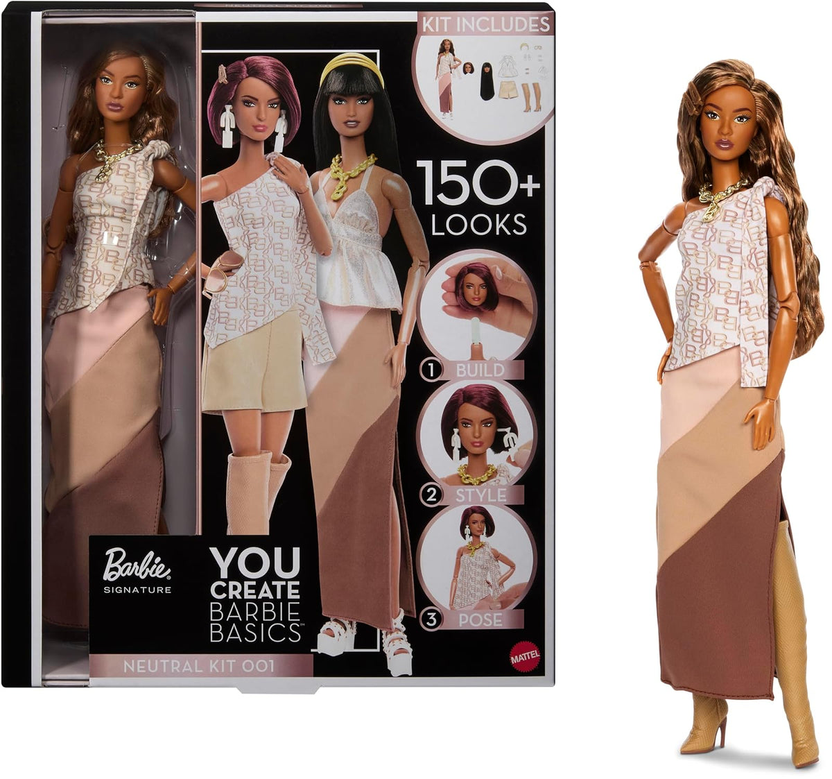Barbie Tú Creas Kit Básico 2 de Ropa y Accesorios - Braun