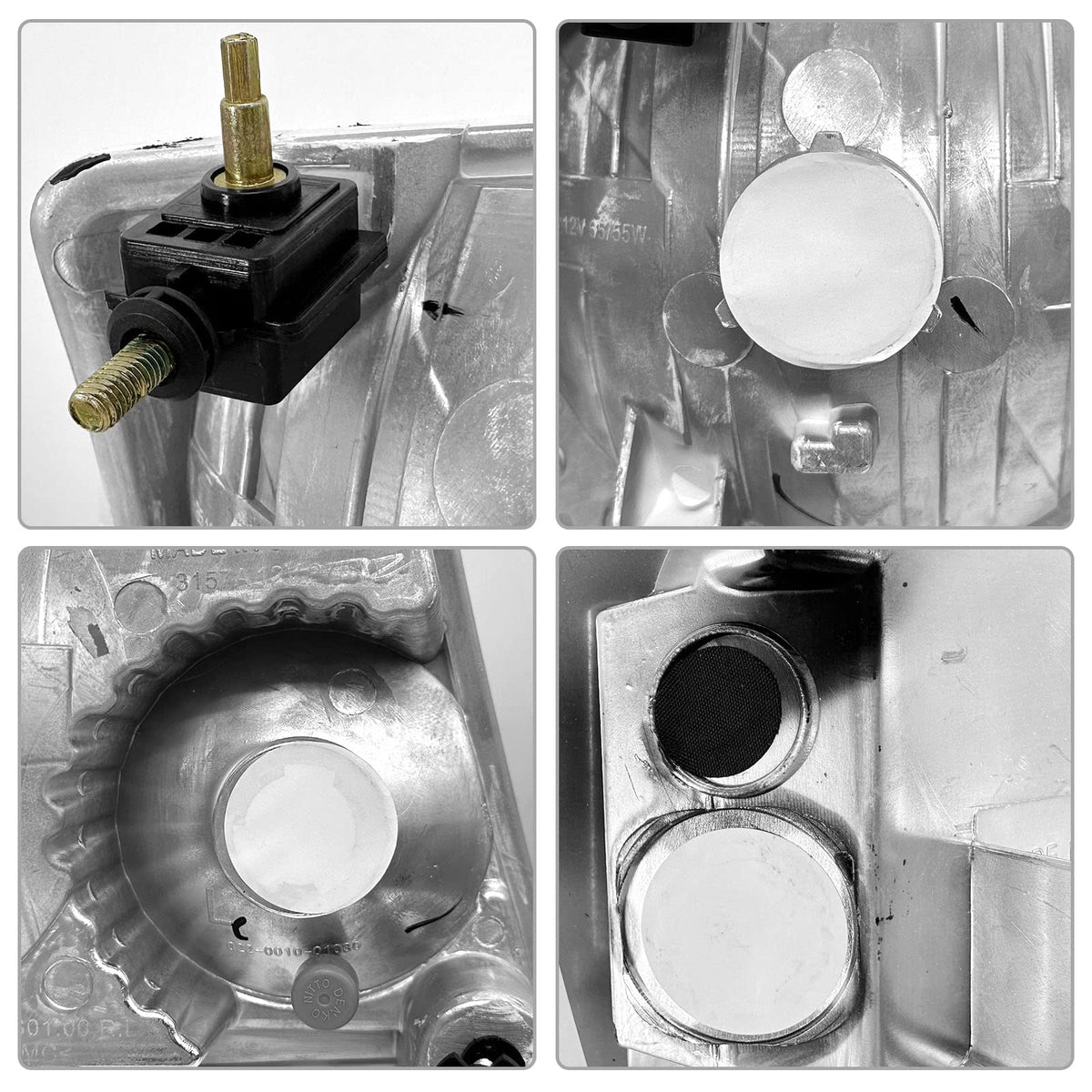 ADCARLIGHTS para Ford Ranger 2001, 2002, 2003, 2004, 2005, 2006, 2007, 2008, 2009, 2010, 2011 Conjunto de Faro Delantero con Lente Transparente Carcasa Cromada Reflector Ámbar Reemplazo de Faro
