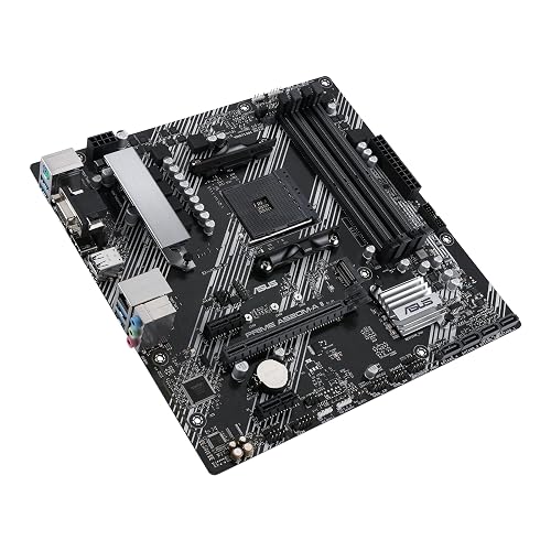 ASUS Prime A520M-A II-CSM Tarjeta Madre AMD para Oficina Trabajo y Estudio | AM4, mATX, Ryzen 5000/4000G/3000, DDR4 hasta 128GB, PCIe 3.0 x16, ranura M.2, LAN Gigabit, salida video triple, calidad ASUS