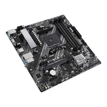 ASUS Prime A520M-A II-CSM Tarjeta Madre AMD para Oficina Trabajo y Estudio | AM4, mATX, Ryzen 5000/4000G/3000, DDR4 hasta 128GB, PCIe 3.0 x16, ranura M.2, LAN Gigabit, salida video triple, calidad ASUS
