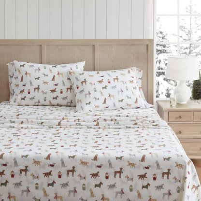 Martha Stewart - Sábanas de franela tamaño King, algodón antibolitas y resistente a las arrugas, suaves al tacto para comodidad en todas las estaciones, sábanas con fundas de almohada a juego y sábana