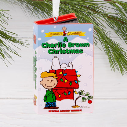 Hallmark A Charlie Brown - Estuche de Video Retro de Navidad para decoración navideña, Regalos de película de Navidad
