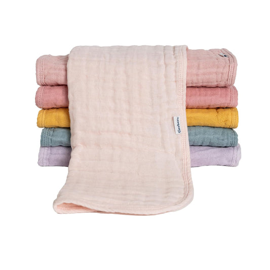 Gerber Baby - Paños Unisex de Muselina para eructos, Paquete de 6, Arco Iris, tamaño Grande, 20 x 10 Pulgadas