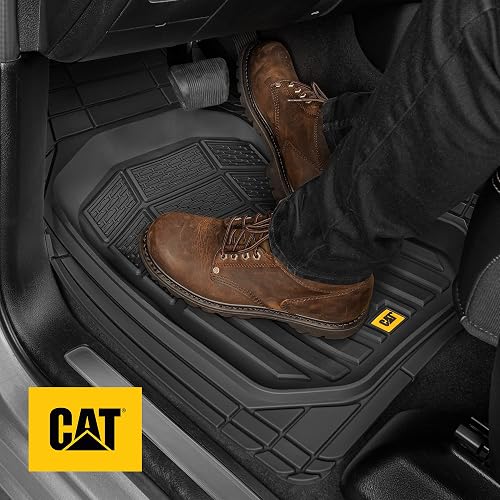 Cat Alfombrillas de Goma CAMT-9013 para Auto, Todo Clima, Negro, 3 Piezas