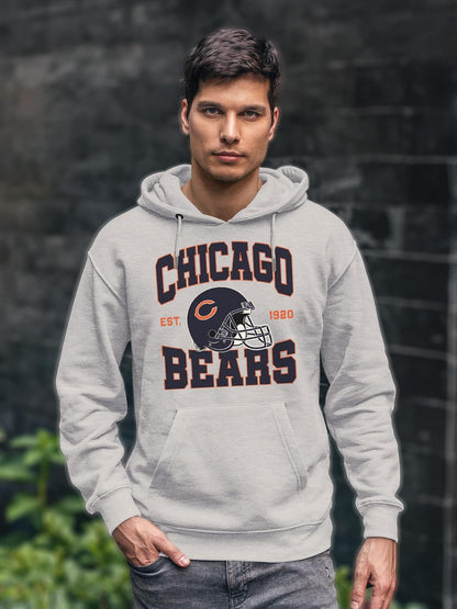 Junk Food Chicago Bears Team Helmet - Sudadera con Capucha para Adultos Sudadera con Capucha Unisex Adulto