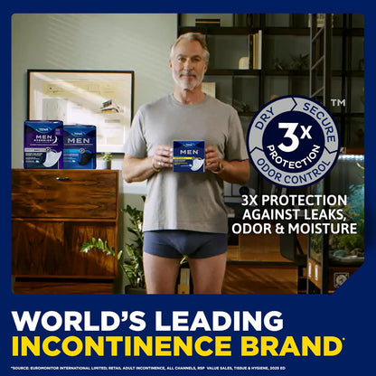 Tena Incontinence Guards for Men, Moderate Absorbency, 144 Count