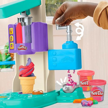 Play-Doh Heladería Multicolor 7 Accesorios 5 Latas Masa Moldeable +3 años