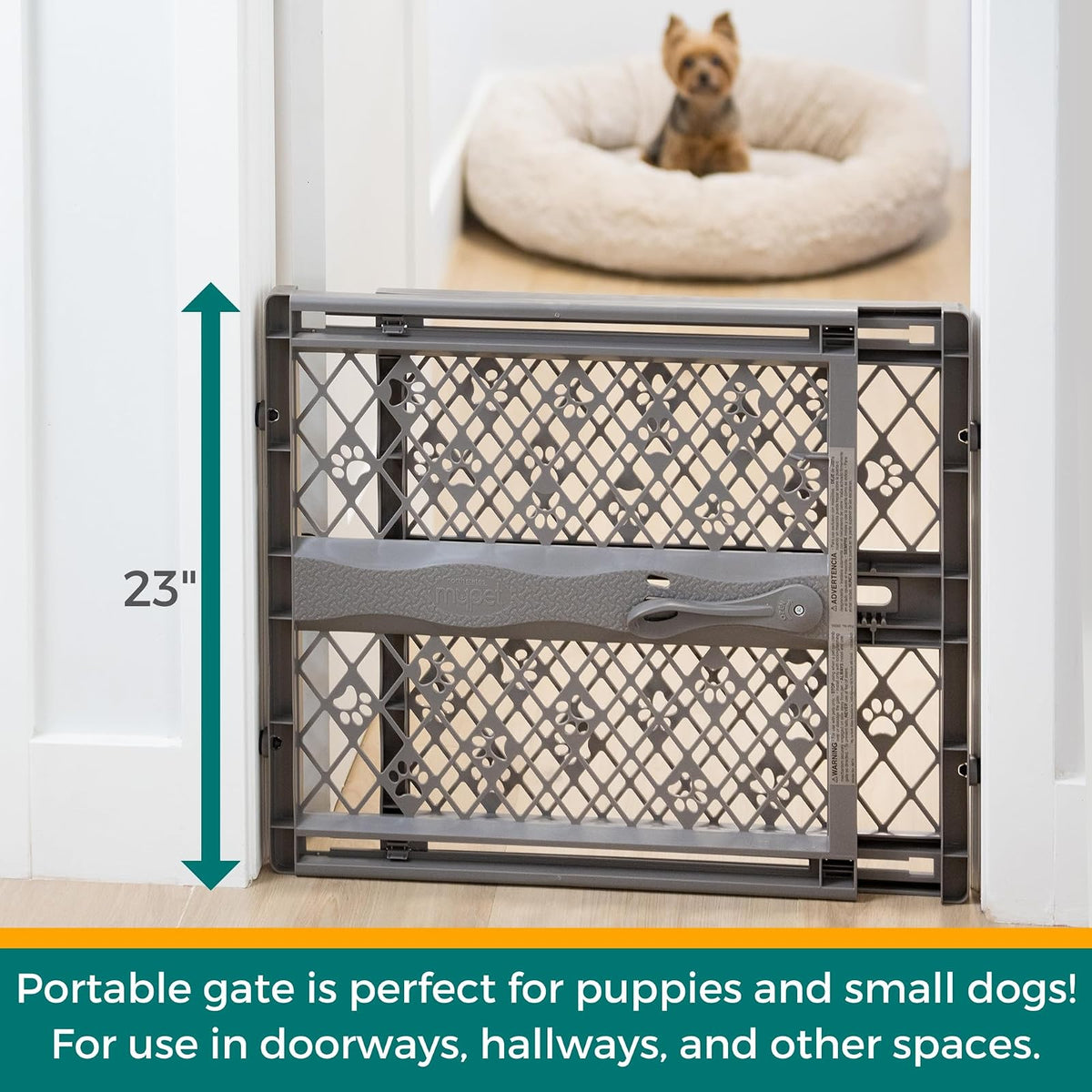 MYPET North States Paws Puerta Portátil para Mascotas, 66-101.6 cm x 58.4 cm, 1 Unidad