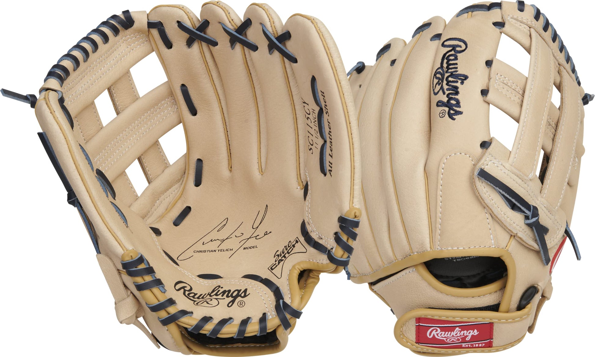 Rawlings | Sure Catch Guantes de béisbol Juveniles | Modelo Christian Yelich | Pro H-Web | 11.5 Pulgadas | Tiro a Mano Derecha