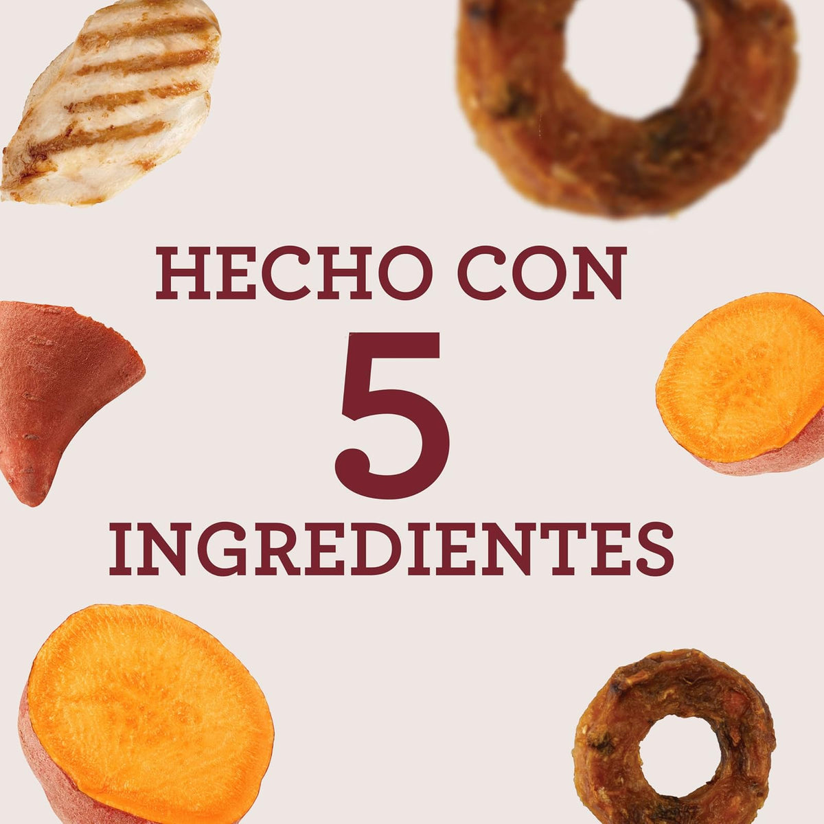 SmartBones Premios para Perro, Aros de proteína de Pollo y camote, 141 g