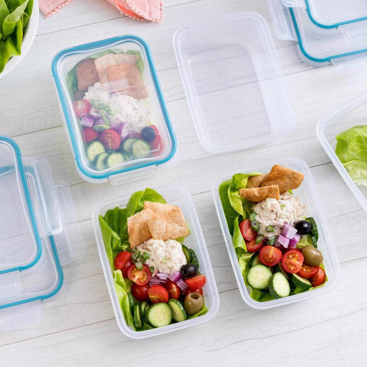 Snapware 1136622 Sn Ts 10 Piezas Kit De Preparaciã³N De Comidas De Yeso Rect 10 Piezas
