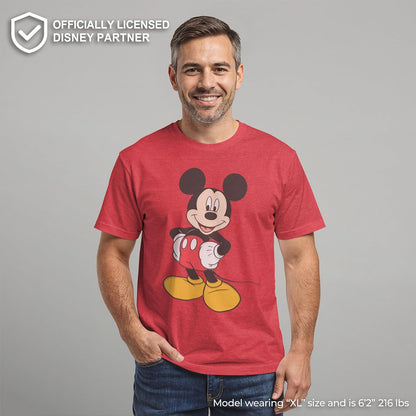 Disney Playera clásica de Manga Corta con gráfico de Mickey Mouse Camiseta para Hombre