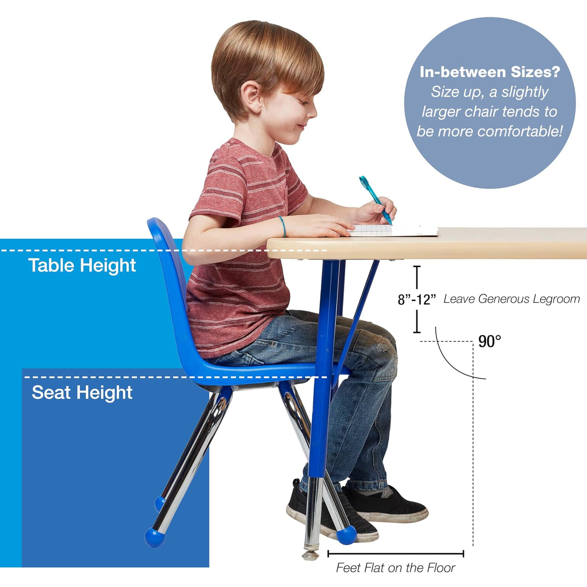 FDP - Silla escolar de 14 pulgadas, asiento apilable para estudiantes con patas de acero chapado en cromo y deslizamientos de bola; para aprendizaje en casa o aula, color gris claro (paquete de 6
