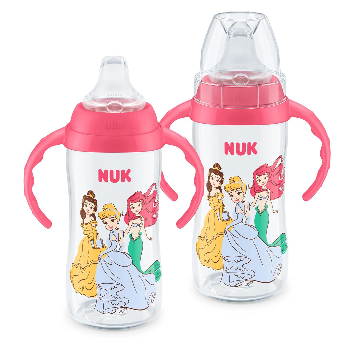NUK First Choice Taza de Aprendizaje Mickey Mouse 10 oz, 2 pz - Clásico - Princesas Disney