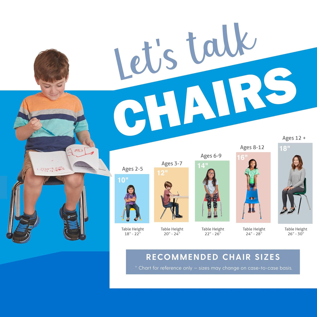 FDP - Silla escolar de 14 pulgadas, asiento apilable para estudiantes con patas de acero chapado en cromo y deslizamientos de bola; para aprendizaje en casa o aula, color gris claro (paquete de 6