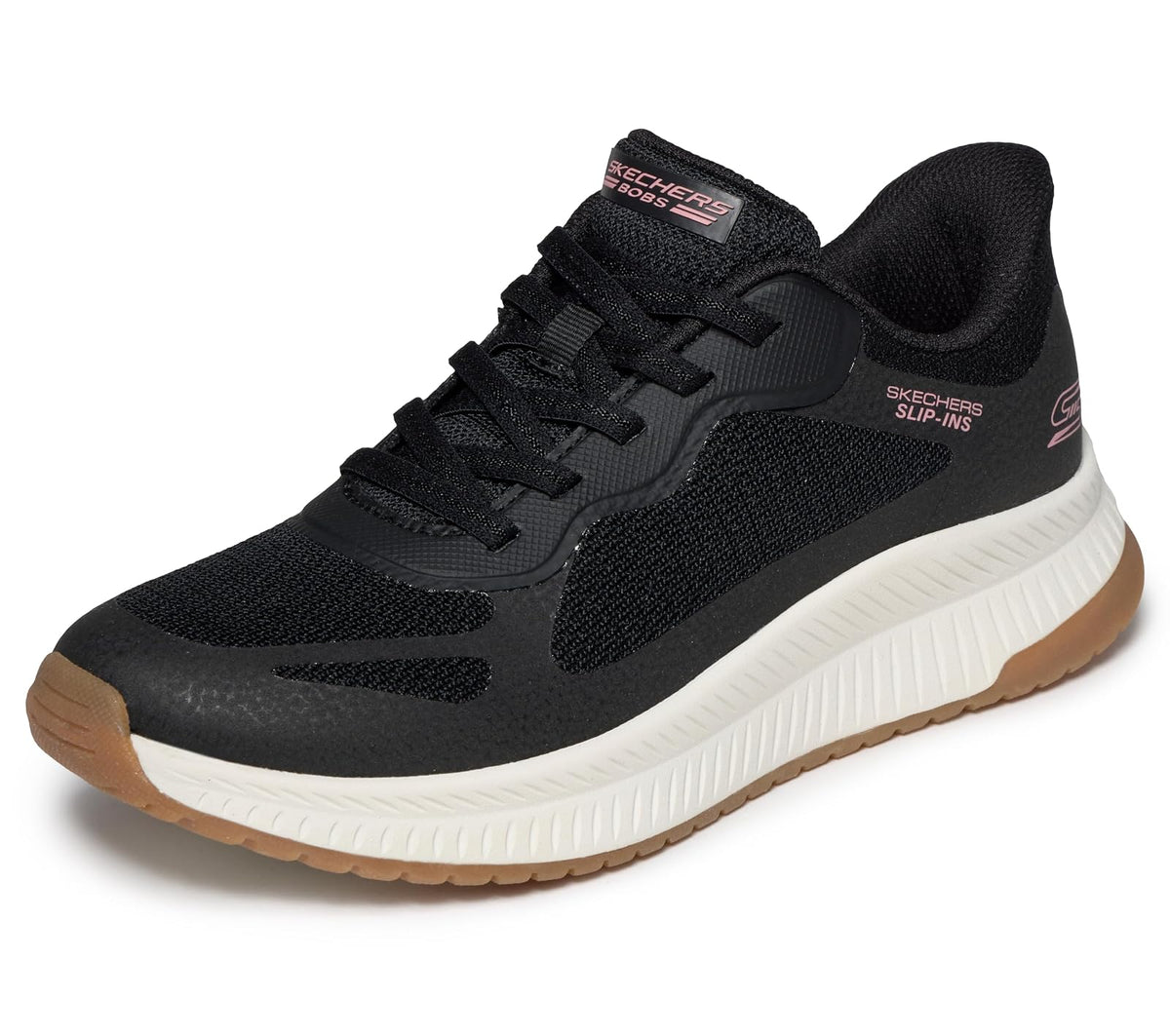 Skechers - Tenis sin Cordones Bobs Squad con Aspecto de 4 Grapas para Mujer