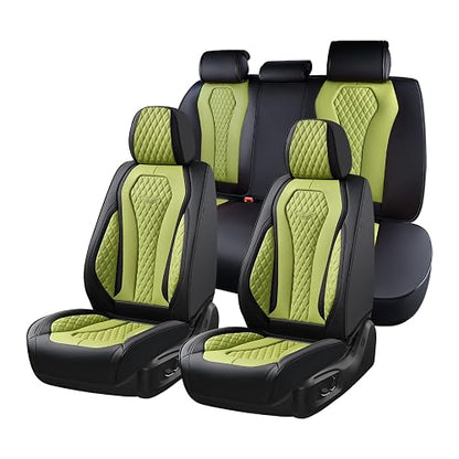 Coverado Seat Covers Juego Completo de Funda para Asiento de Automóvil Verde