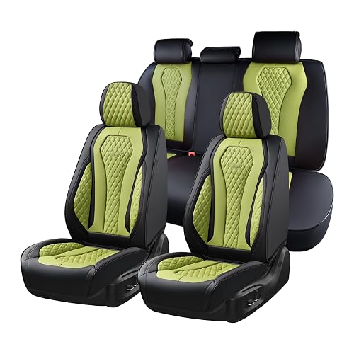 Coverado Seat Covers Juego Completo de Funda para Asiento de Automóvil Verde