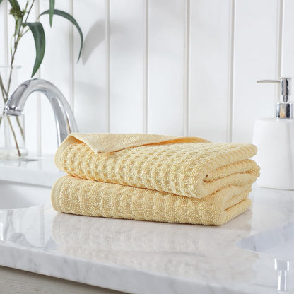 Tommy Bahama - Toallas de Mano, Toallas de algodón Suaves y absorbentes, Bajas Pelusas, Resistentes a la decoloración (Amarillo del Pacífico Norte, 2 Piezas)