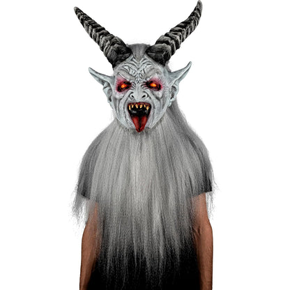 Ghoulish Productions Máscara De Látex Winter Krampen, Accesorio Cosplay Demonio de la Navidad, Disfraz Aterrador para Halloween y Fiestas Temáticas, Cosplay Monstruos Mitológicos, Diseño Artesanal