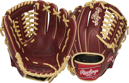 Rawlings Sandlot Series Guante de Béisbol de Piel - Tiro izquierdo - Infield - Jarra - 11.7 pulgadas - Red de trampa modificada