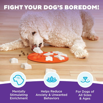 Nina Ottosson by Outward Hound Dog Smart Dog Puzzle Interactive Treat Puzzle Dog Enrichment Dog Toy, Level 1 Beginner, Orange