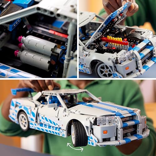 Lego Technic Auto Nissan Skyline GT-R (R34) de Más Rápido, Más Furioso Kit de Modelo de Auto, Set de Construcción de Vehículo, Regalo Creativo para Fans Adultos 42210