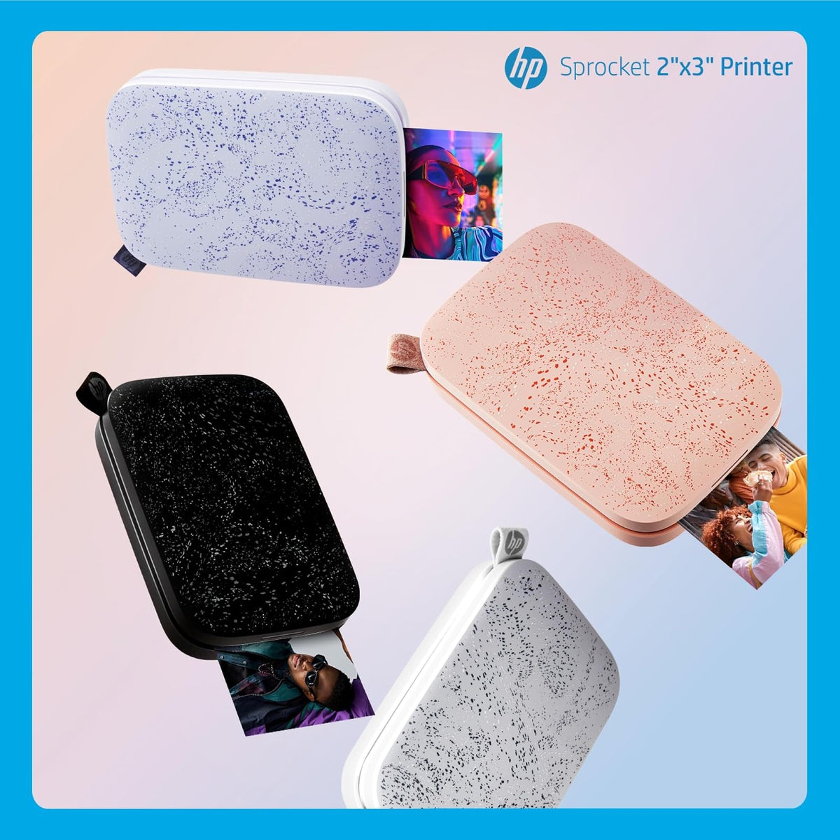 HP Sprocket 2x3 Instant Smartphone Photo Printer - Portable Color Wireless Mobile Printer - Zink Sticky-Back Photos - Print from Compatible iOS & Android Devices with Bluetooth w/App - Lilac