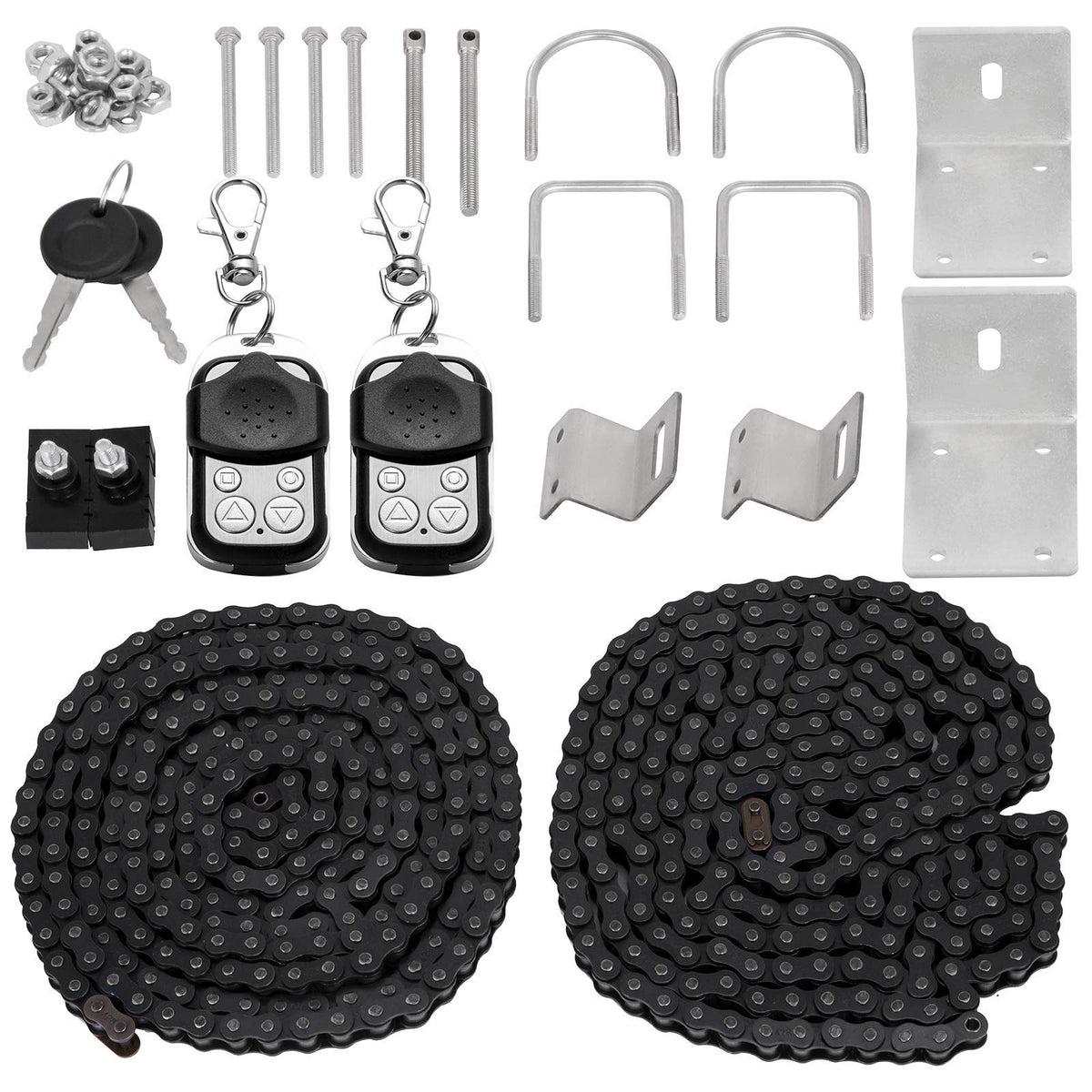 VEVOR Abridor automático de puerta corrediza 1400LBS con 2 controles remotos, kit de hardware de operador de puerta para seguridad, velocidad de movimiento de 43 pies por minuto