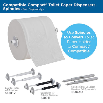Kit de husillo compacto sin núcleo para dispensador Bobrick por GP PRO (Georgia-Pacific), 50011, gris, 2 husillos por kit