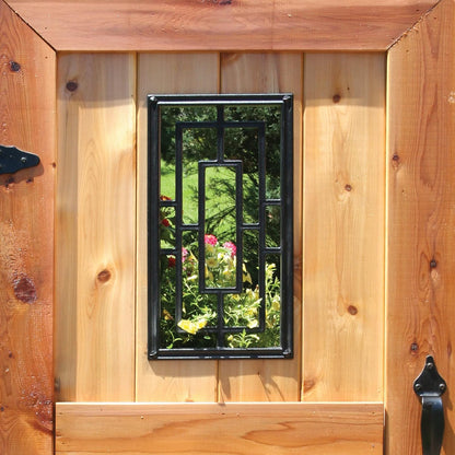 Nuvo Iron Inserto decorativo para vallas, puertas, hogar, jardín, rectangular, 9 x 17 pulgadas, negro