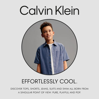 Calvin Klein Marled Space Dye Logo Polo Manga Polo para Niños