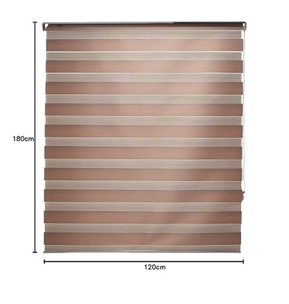 Deco - Persiana enrollable Sheer Elegance 120 x 180 colores, color chocolate