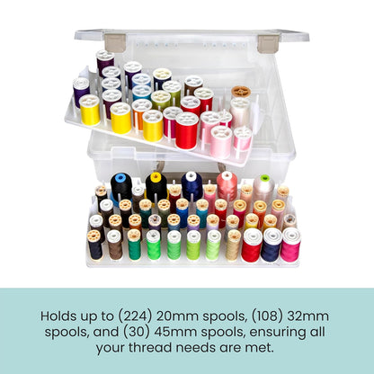 ArtBin Thread Box- Super Satchel Storage Container with Two Removable Trays for Thread spools, 9002AB