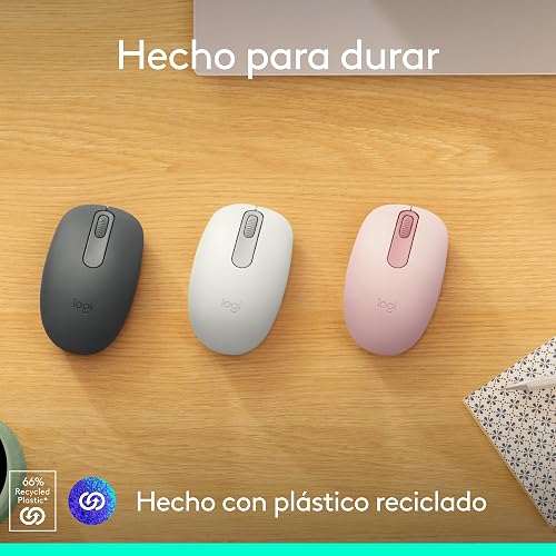 Logitech M196, Mouse inalámbrico Bluetooth, Mouse Compacto y portátil para laptops, Tablets y más, batería con duración de 12 Meses, Compatible con PC y Mac, Windows y macOS - Blanco