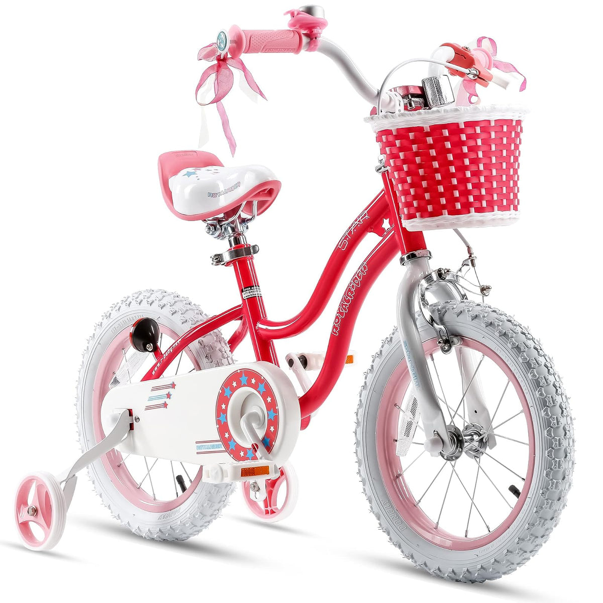 Royalbaby Stargirl - Bicicleta Infantil para niñas de 12 a 14 a 16 a 18 Pulgadas con Cesta para niños de 3 a 10 años
