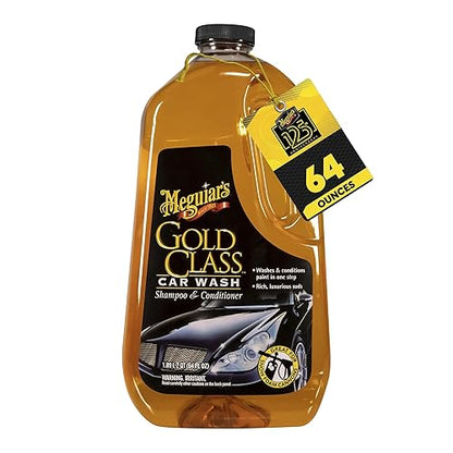 Meguiar's, Shampoo y Acondicionador Para Lavado de Autos, Gold Class, G7164, 1.89 L.