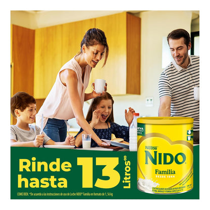 Nido Familia Leche Parcialmente Descremada en Polvo Adicionada con Fibra Lata de 1.56 kg