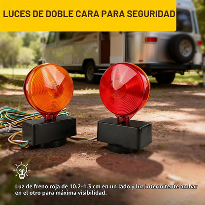 maxxhaul 80778 Kit de luz de remolque (de doble cara magnética para RV, barco, remolque y más Dot Aprobado), 1 Pack