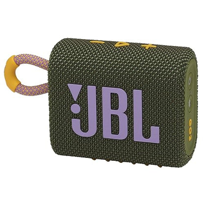 JBL Go 3, Bocina Portátil Bluetooth, 4.2 W de Potencia, Reproducción 5 Horas, Resistente al Agua y al Polvo IP67 - Verde