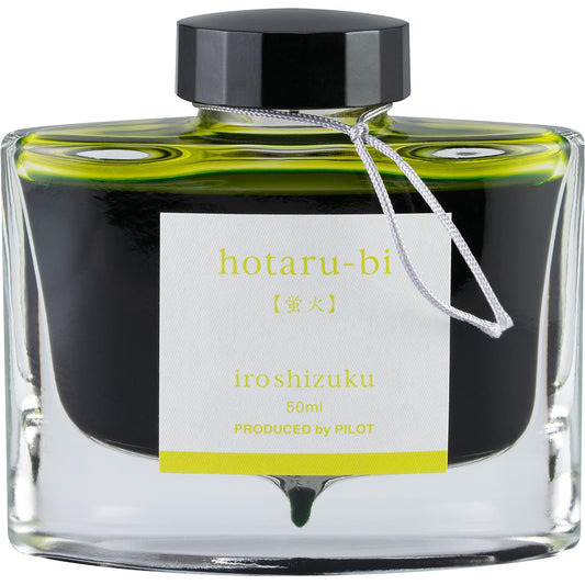 Pilot Tinta para pluma fuente Iroshizuku Hotaru-bi, color luciérnaga, frasco con 50 ml. (19097)