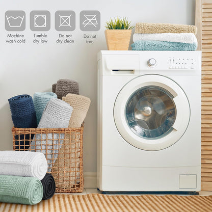 Madison Park Splendor - Alfombra de baño Reversible 100% algodón, 3000 g/m², Lujosa Alfombra de baño de Felpa de Pelo Medio, Absorbente, de Secado rápido, decoración de Ducha, 21 x 34 Pulgadas, Color