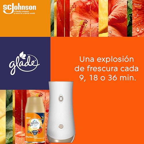 Glade Aromatizante para Hogar Automático 1 Aparato y 2 Repuestos Hawaiian Breeze