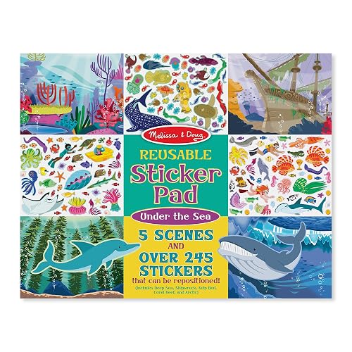 Melissa & Doug Bloc De Autoadhesivos Reutilizables - Mundo Submarino