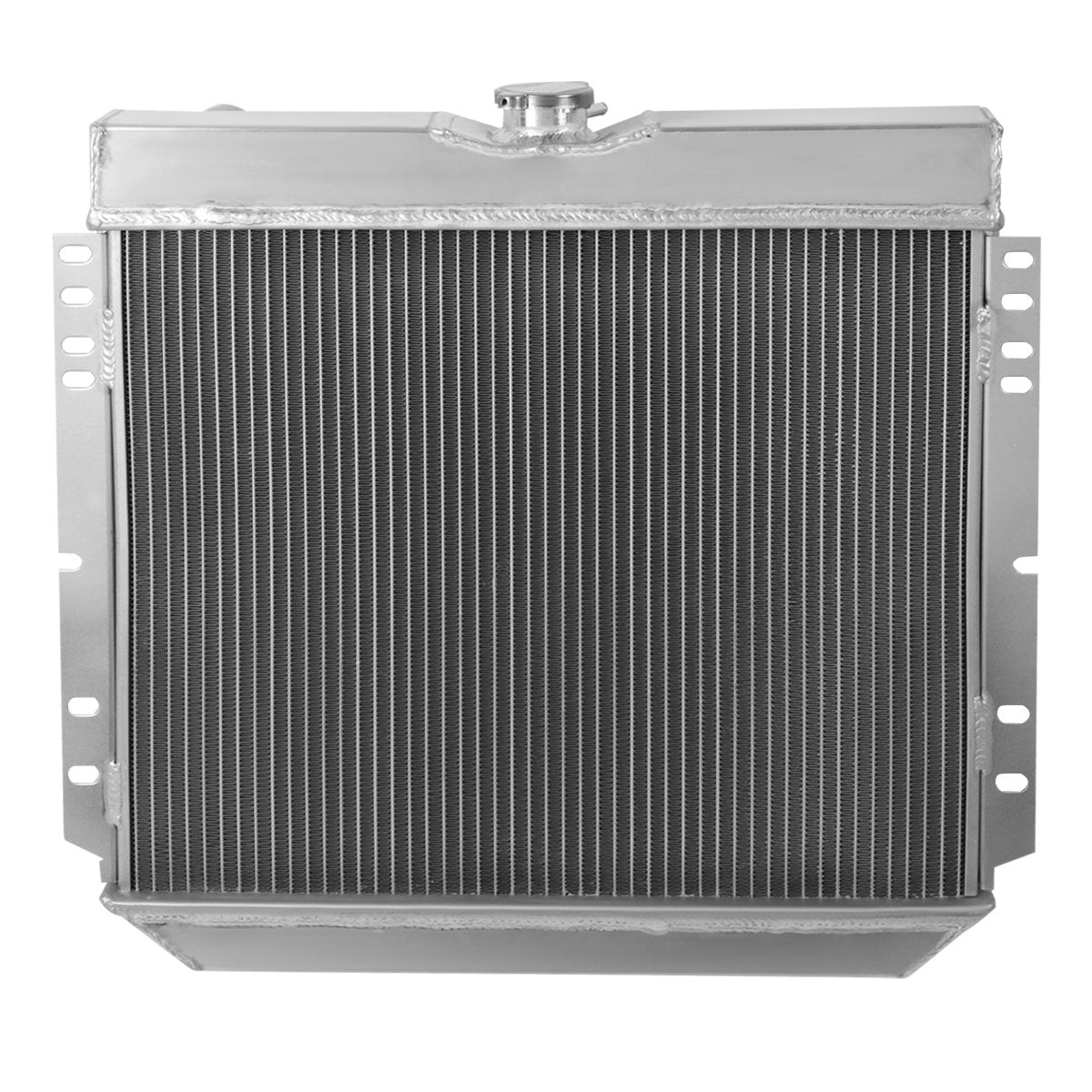 DNA Motoring Radiador de Aluminio de 3 Filas con Cubierta de Ventilador Compatible con Ford Mustang V8 1969-1970, Maverick Comet 1971-1973, RA+FS-FM69V8-3