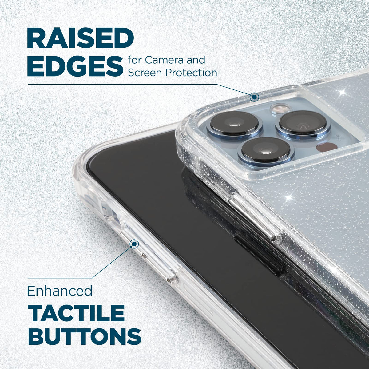 Case-Mate - Sheer Crystal - Funda para iPhone 13 Pro MAX - Delgado - Protección contra caídas de 10 pies - 6.7 Pulgadas - Transparente